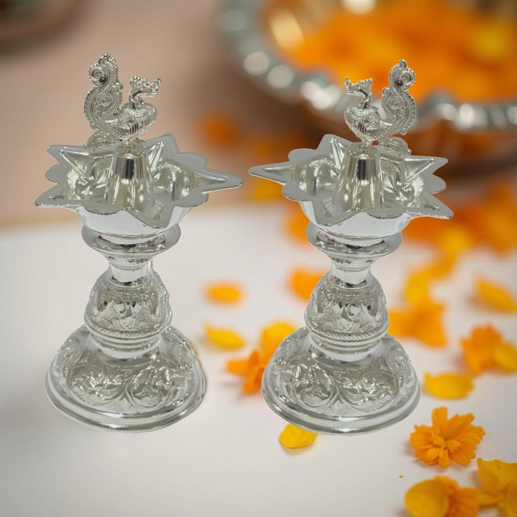 Divya 925 Silver Diya Inches