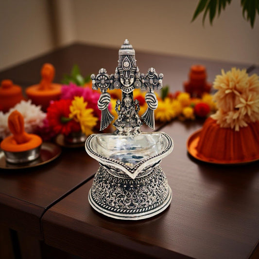 925 Silver Antique Lakshmi Tirupati Balaji  Lamp