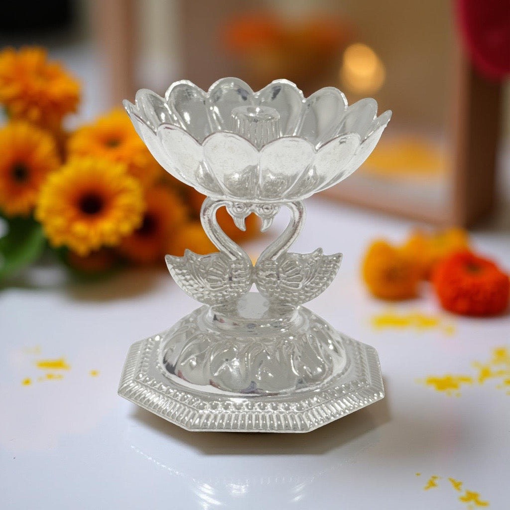 925 Silver Swan Diya 2.3 Inches