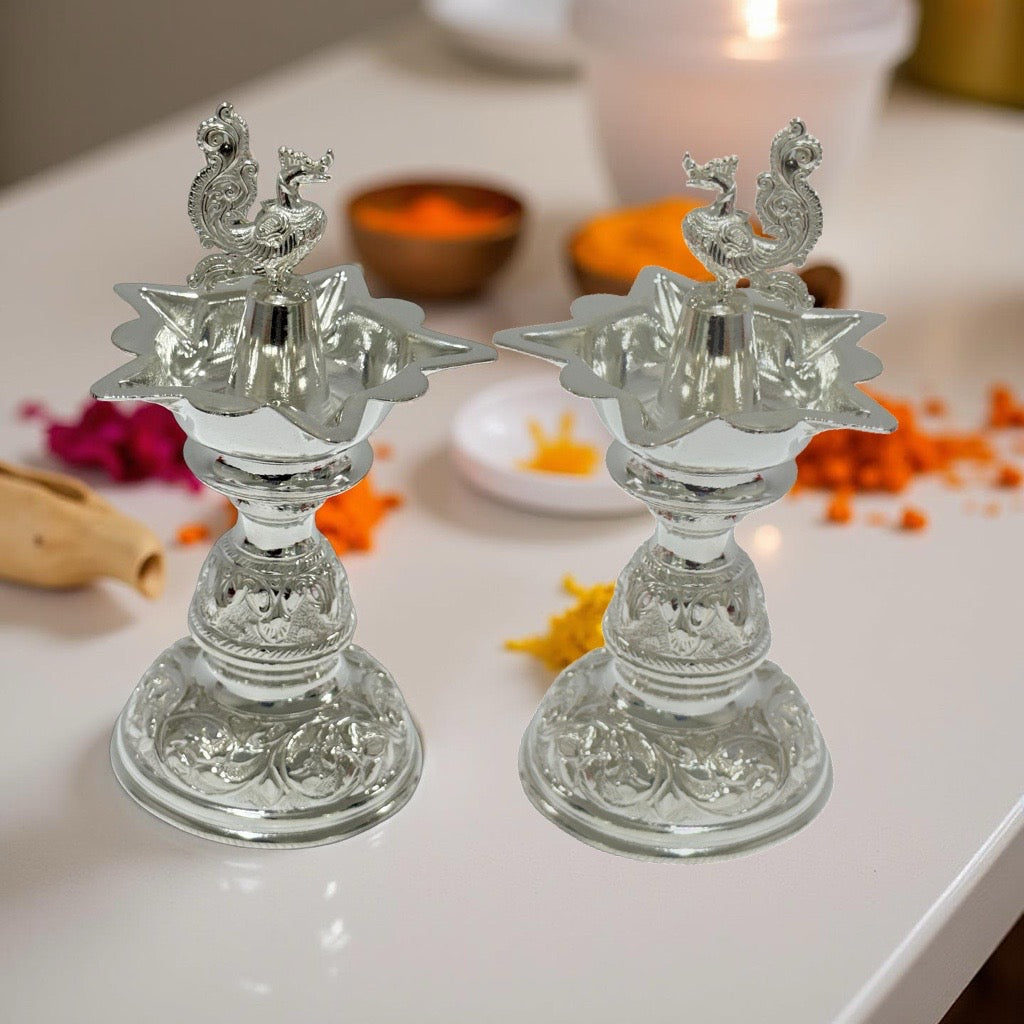 Divya 925 Silver Diya Inches