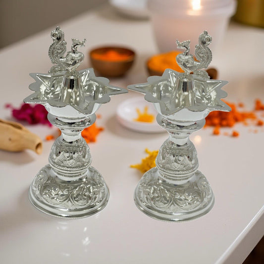 Divya 925 Silver Diya Inches