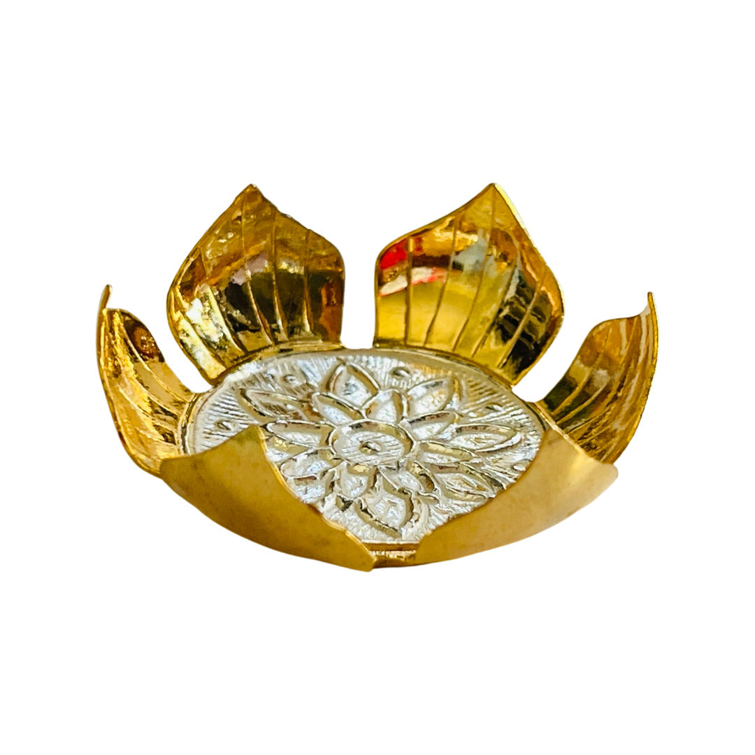 Gold Plated Silver Flower Aasan