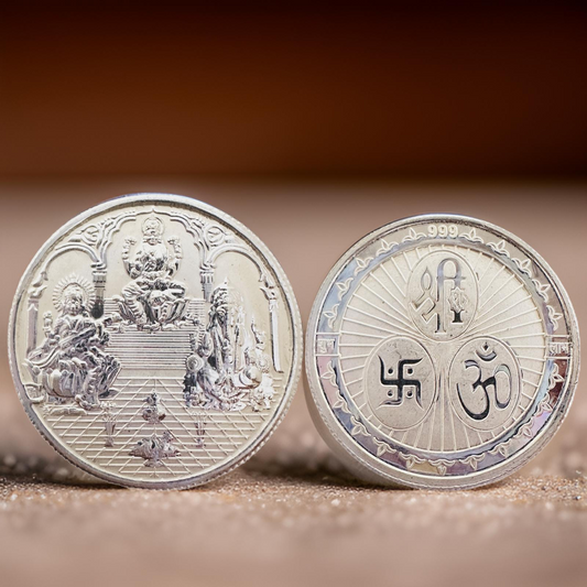 Lakshmi-Ganesh- Saraswati 999 Finess 10gms Silver Coin