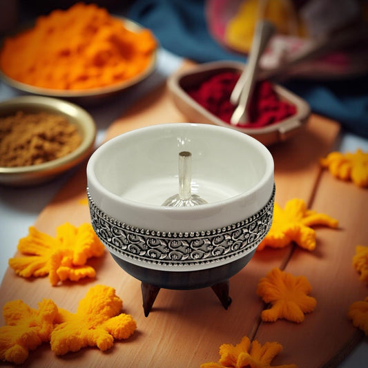 925 Silver Two in one Candle Holder -Oil Diya