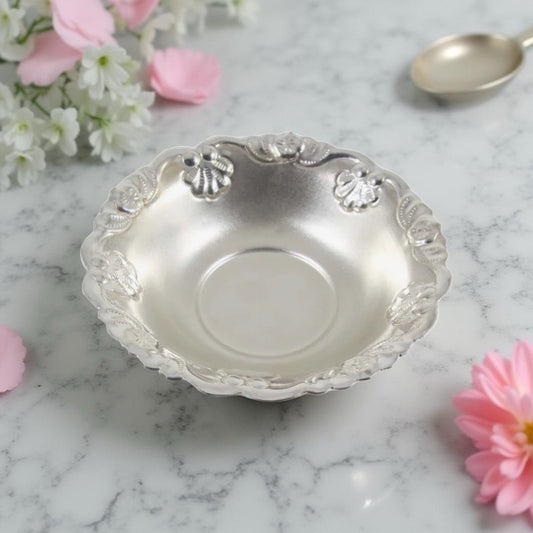 925 Silver Floral Bowl