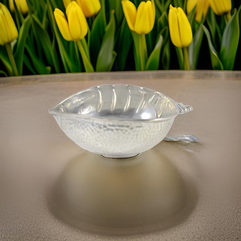 Silver Shell Pattern Bowl-3.9 Inches