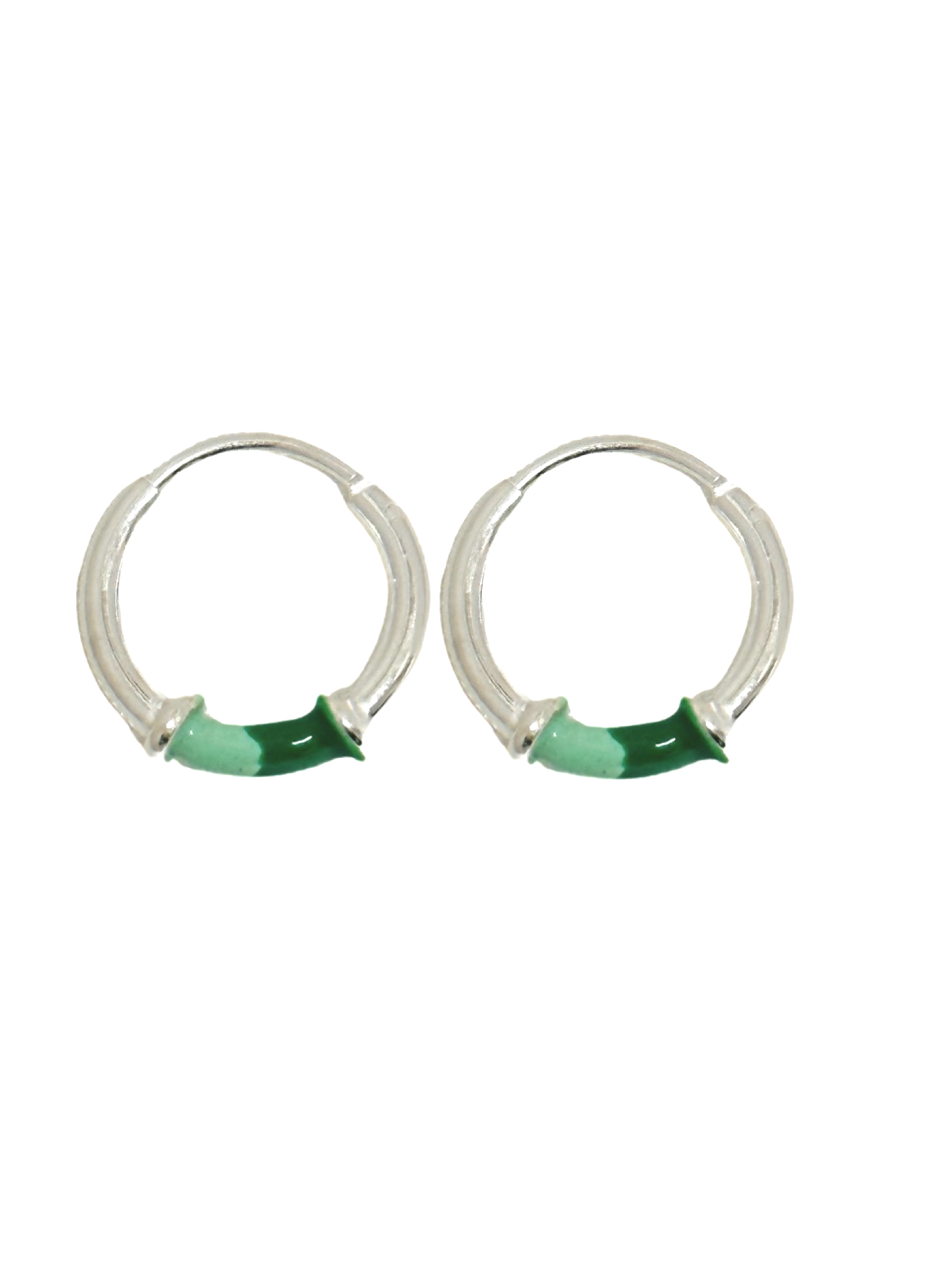 925 Sterling Silver Hana Epoxy Hoop Earring