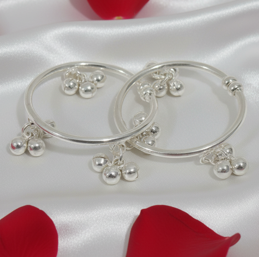 Avni Silver New Born Anklet