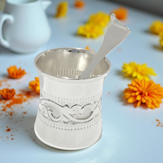 Hema 925 Silver Nakash Panchapatra 2.1 Inches
