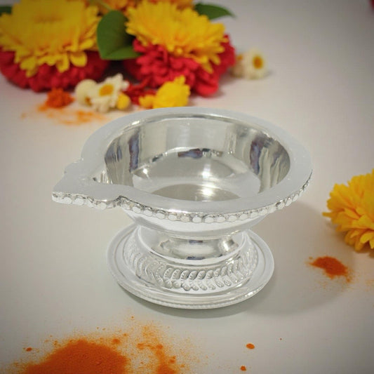Devika 925 Silver Diya Inches