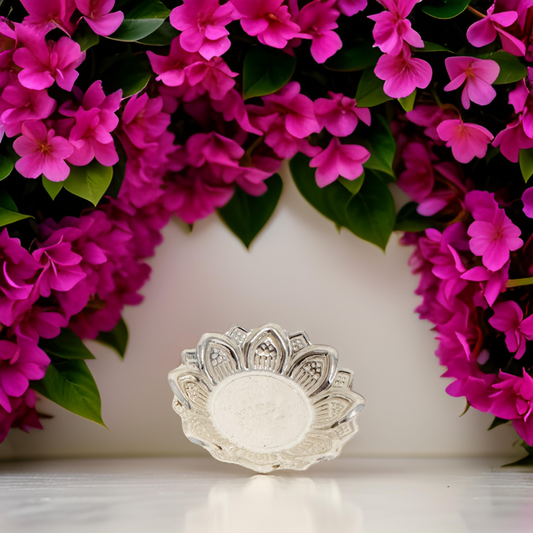 925 Silver Floral Mini Plate