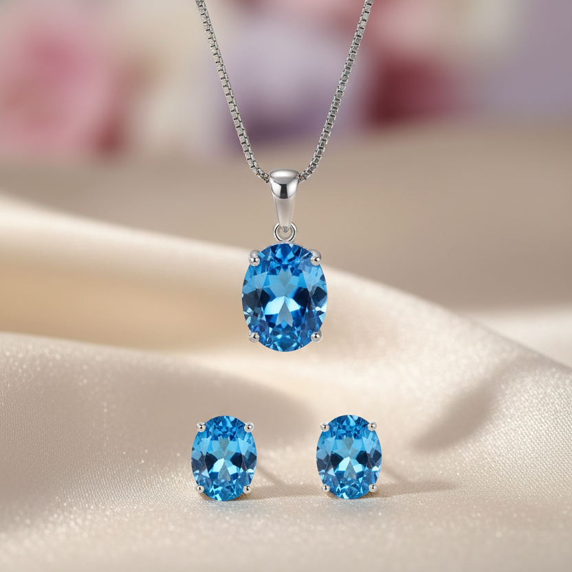 Silver Camila Neckalce and Earrings Jewelry Sets