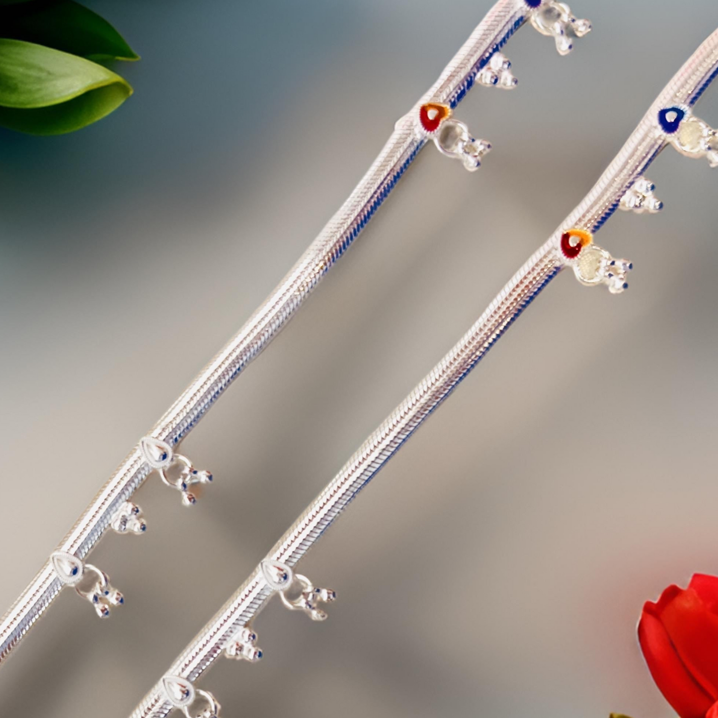 Krita Silver Anklet 9.5 Inches