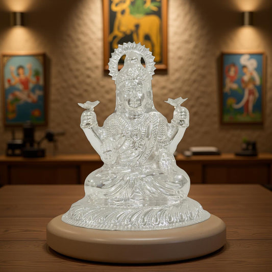 Silver Lakshmi  Idol 4 Inches