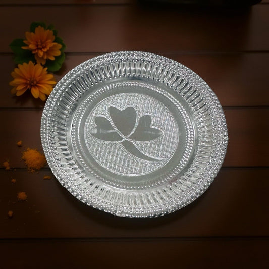 Gowri Silver Nakash Plate 3.4 Inches