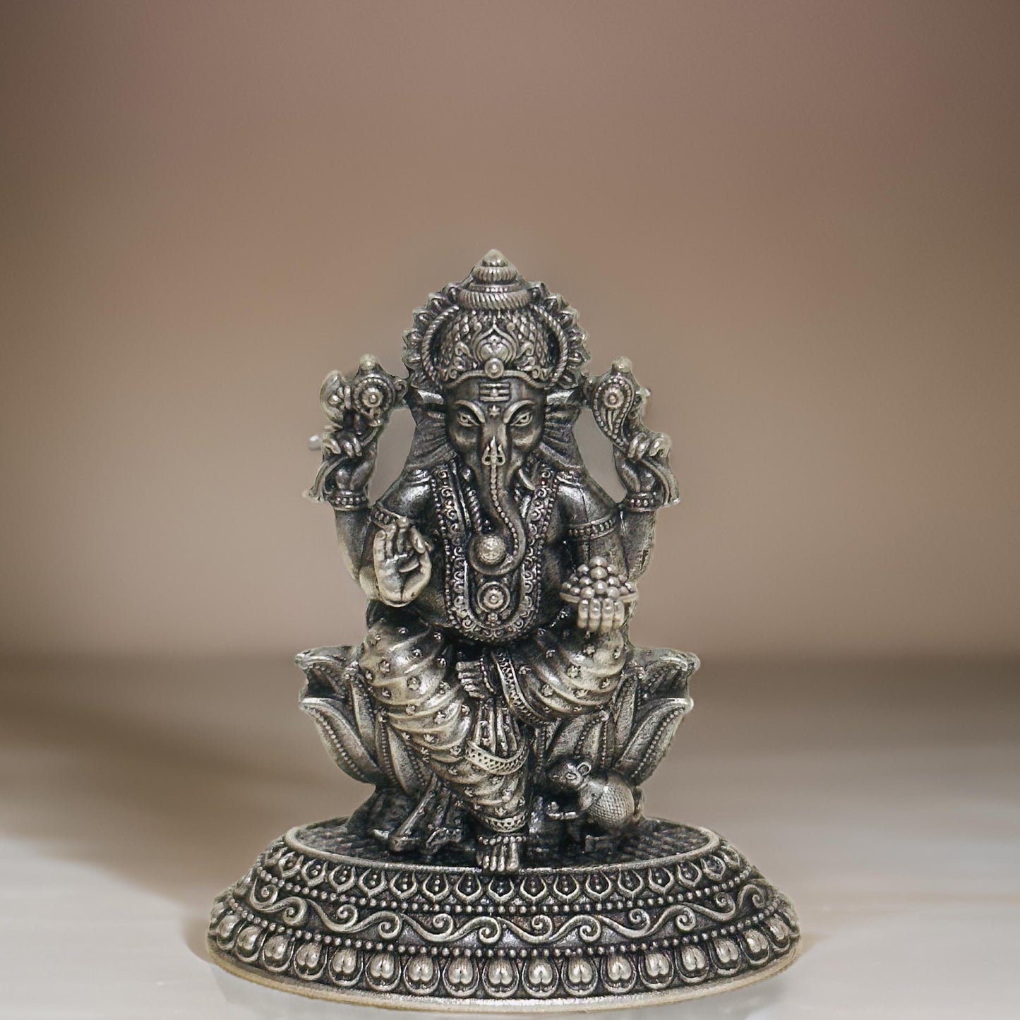 925 Antique Silver Ganesh  Idol-1.8 Inches