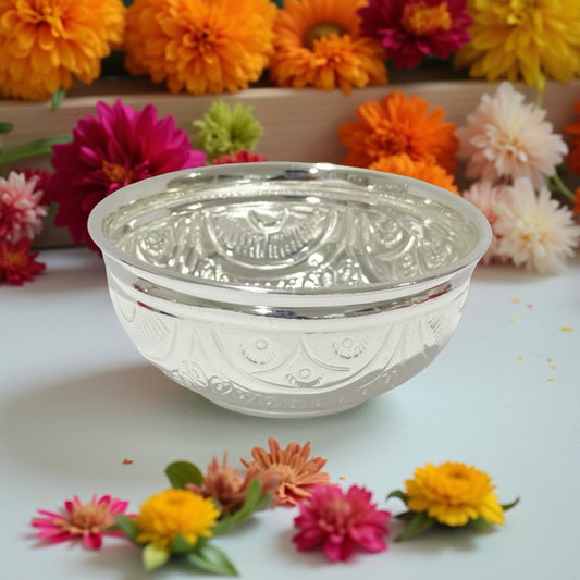 Avira Silver Nakash Bowl 3.1 Inches