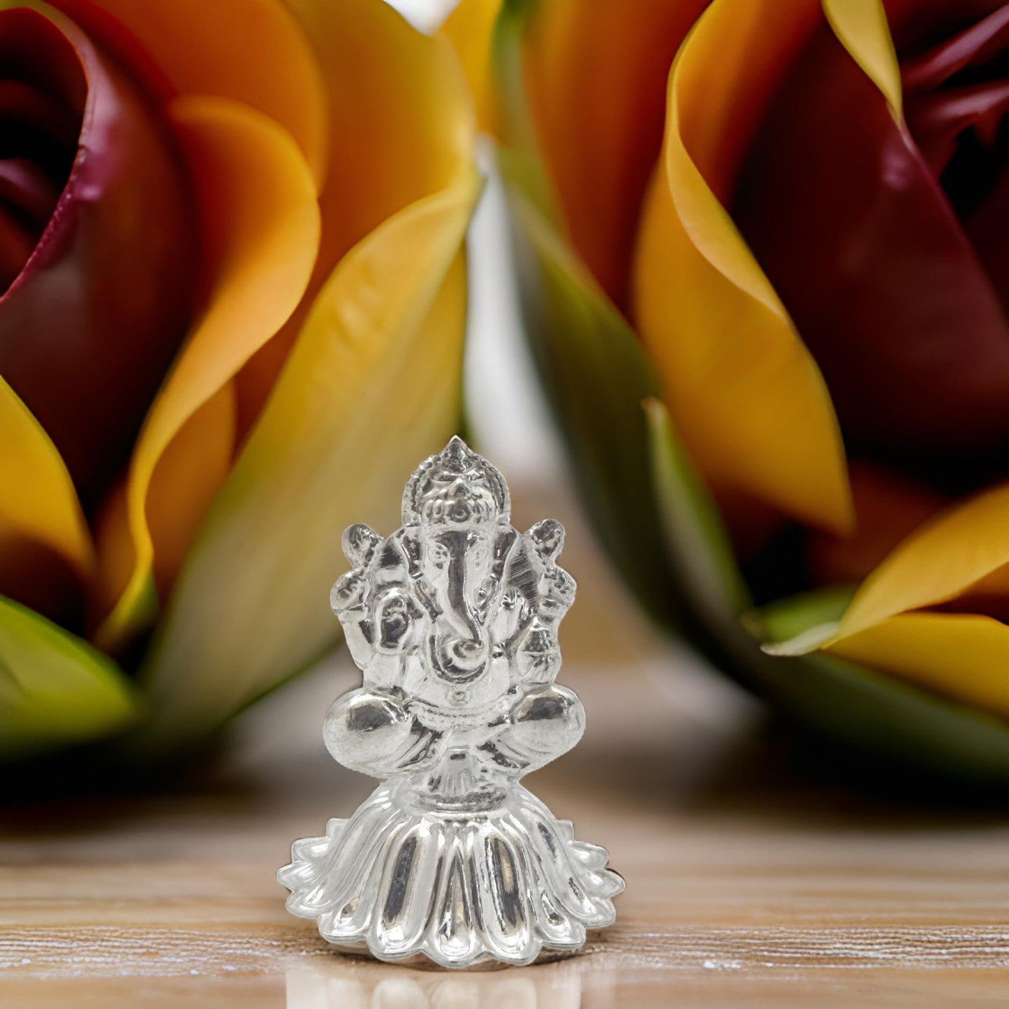 Silver Ganesh Idol Incense Burner