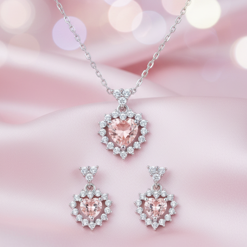 Silver Bella Necklace and Earrings Gift Jewelry Sets
