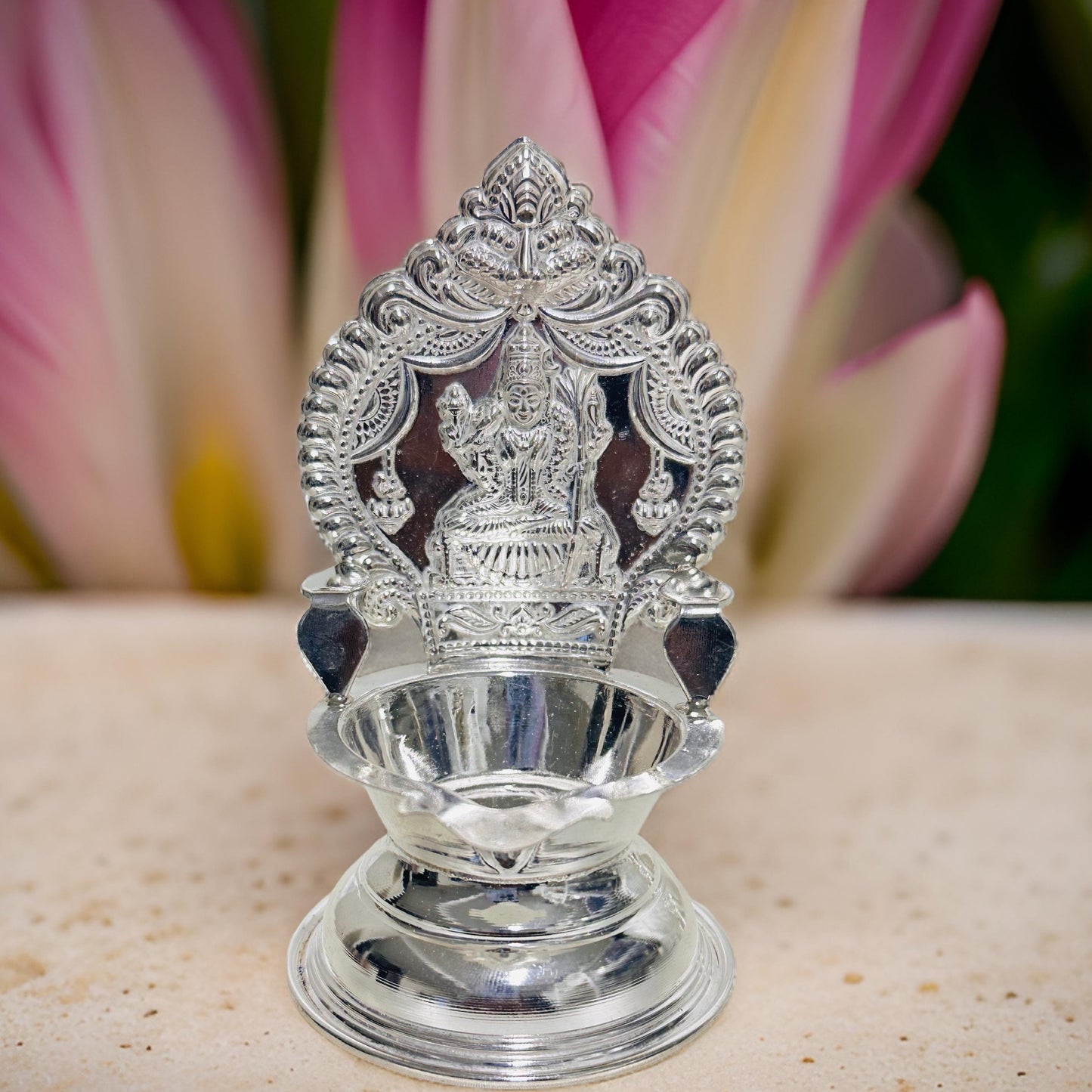 Silver Kanchi Kamakshi Deepam