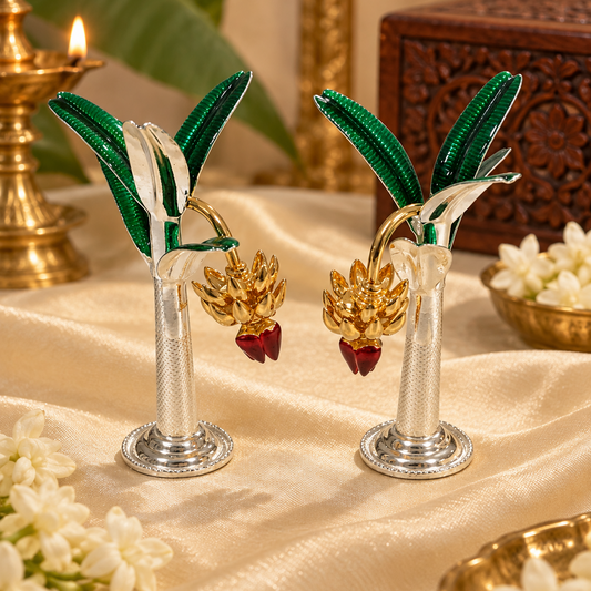 Silver Two Tone Bannana Tree 3.5 Inches