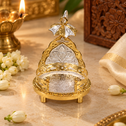 Gold Plated Silver Aashan/ Peedam For Idols