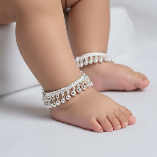 Shradha Silver Baby Anklet 6.5 Inches