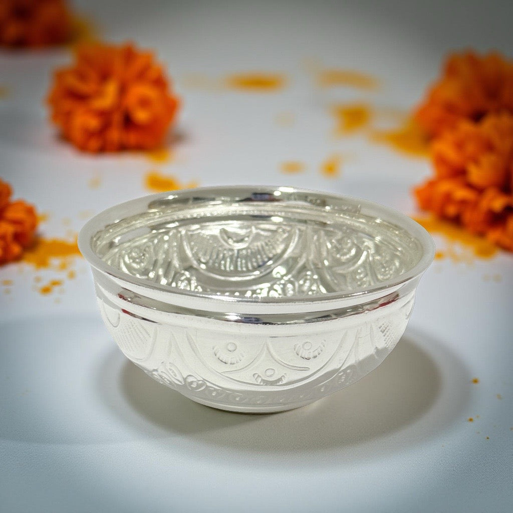 Avira Silver Nakash Bowl 3.1 Inches