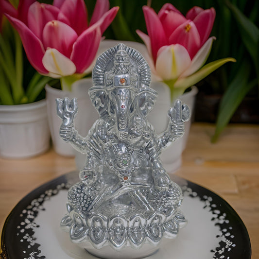 999 Silver Vinayak Idol-3.2 Inches