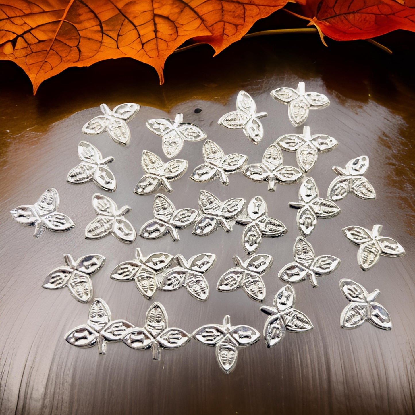 Silver Engraved Vilva Flowers 108 PCS