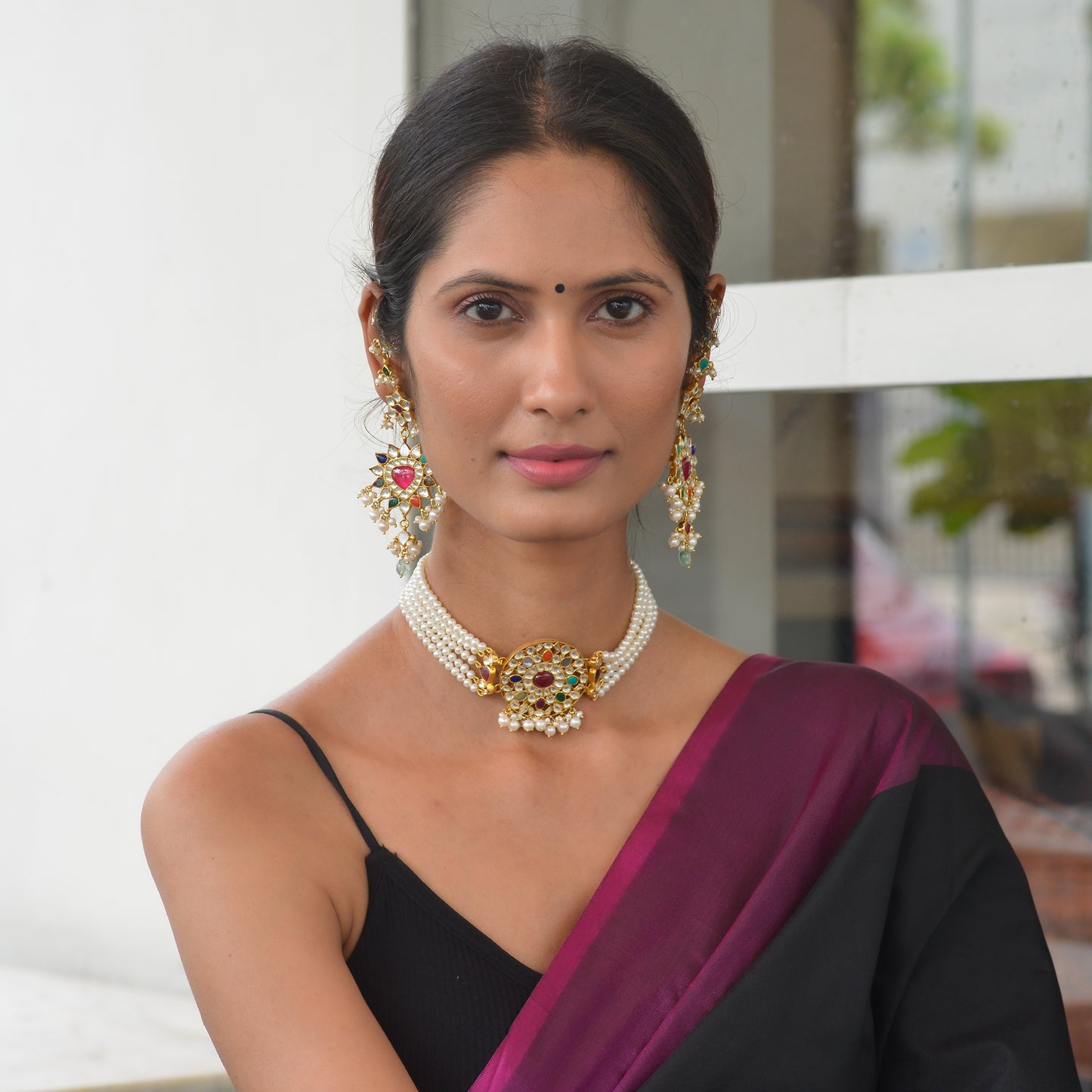 Anantha, Anantya 925 Silver Necklace and Earrings Set