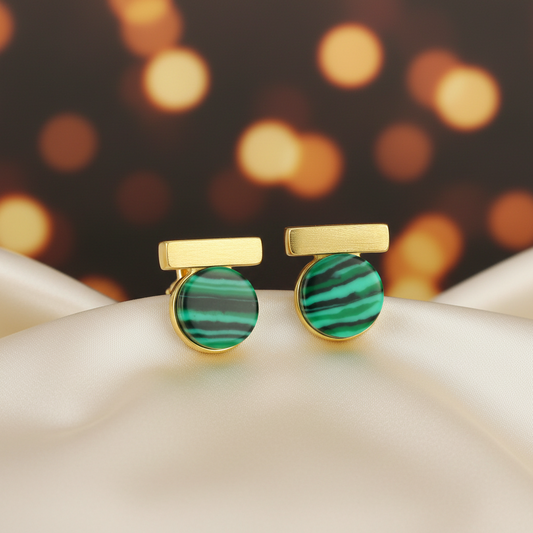 Yellow Gold Plated On 925 Sterling Silver Mia Stud Earrings