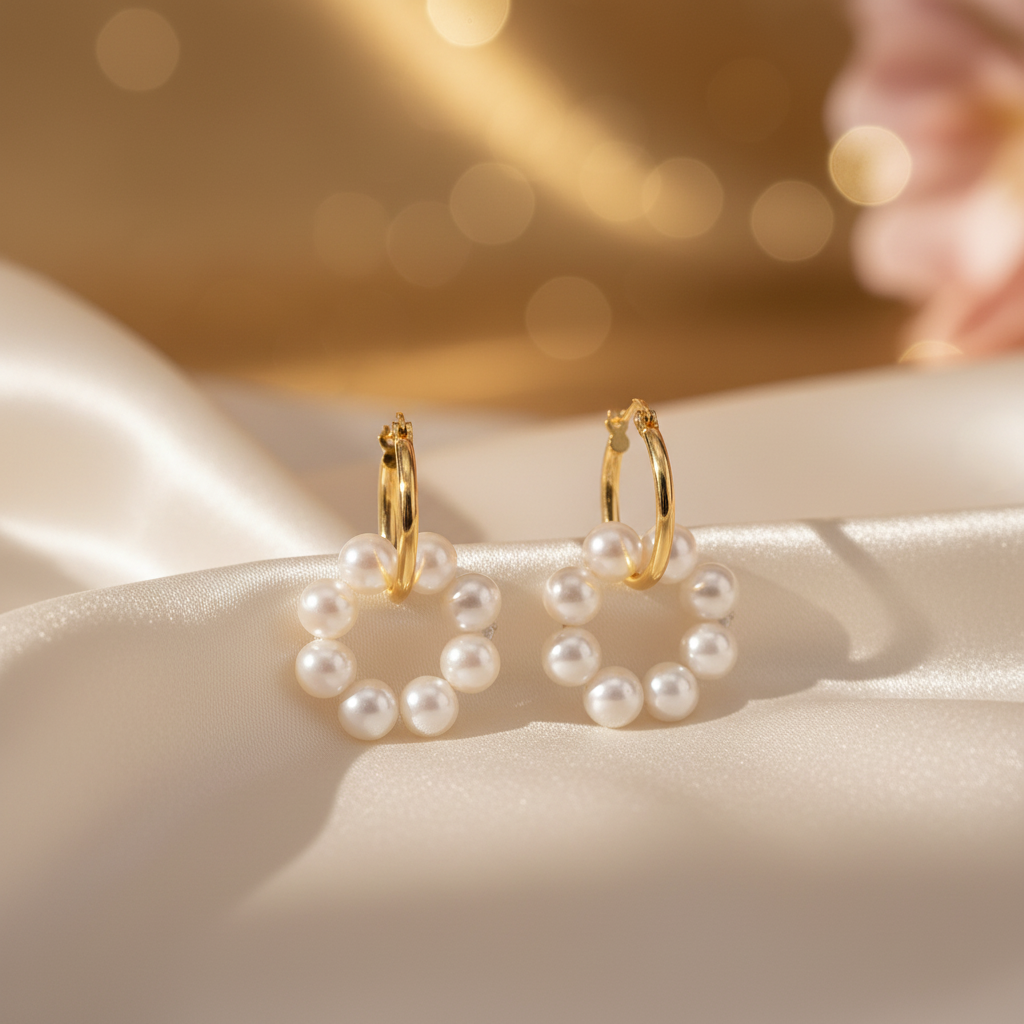 Yellow Gold Plated On 925 Sterling Silver Maya Drop Earrings