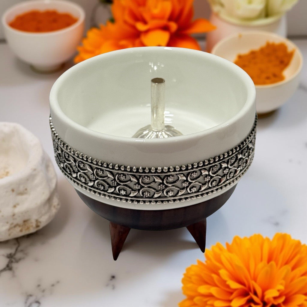 925 Silver Two in one Candle Holder -Oil Diya