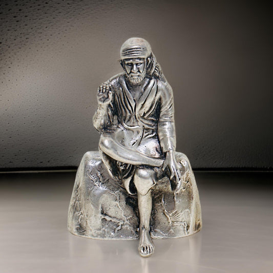 925 Antique Silver Sai Baba -2.1 Inches