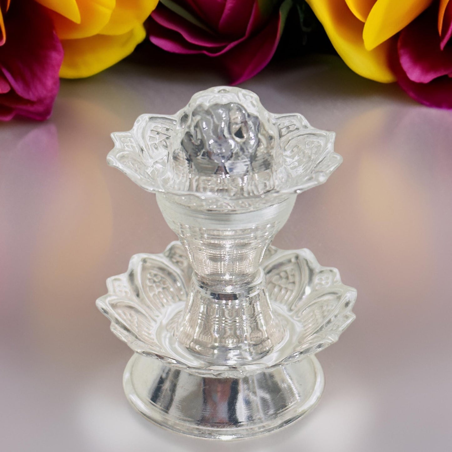 Silver Lotus Two Tier Agarbathi Stand