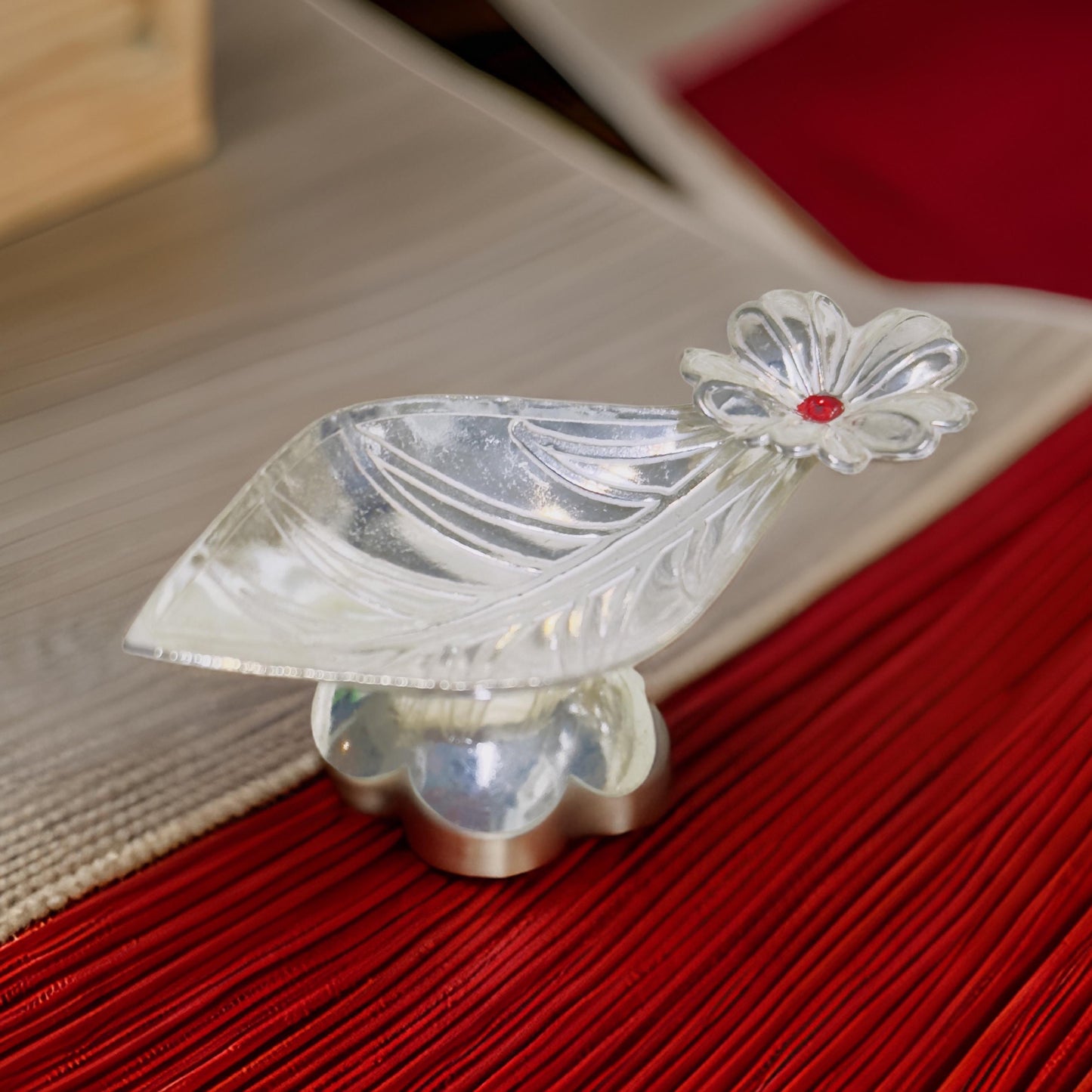 925 Silver Mango Leaf Diya\KumKum Cup