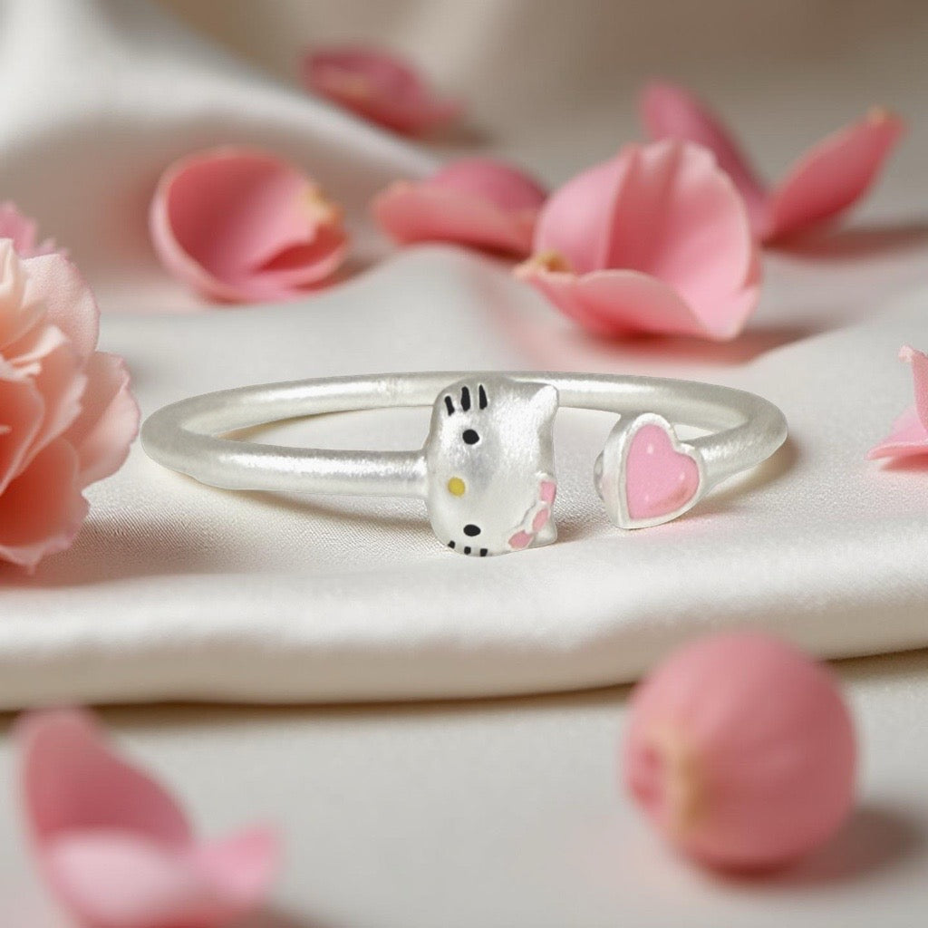 999 Pure Silver Hello Kitty Adjustable Baby Bracelet