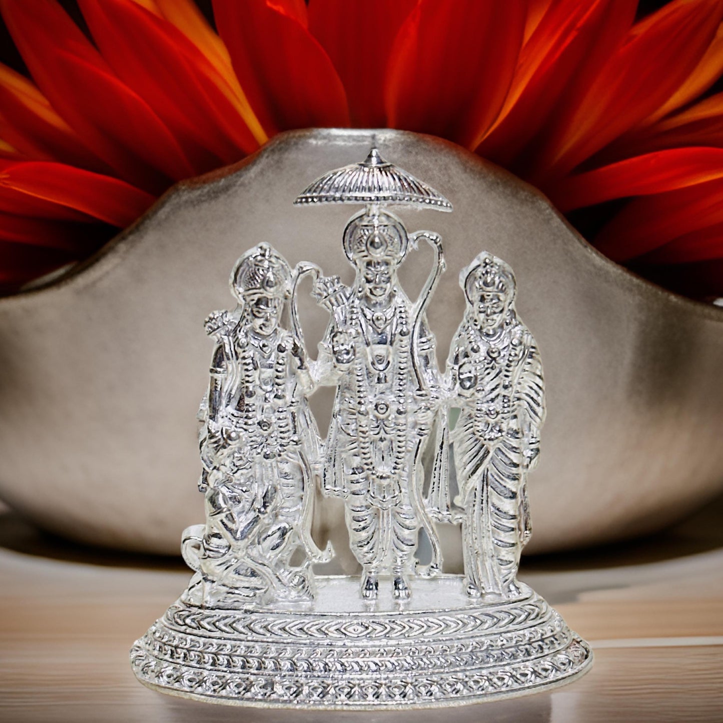 Silver Ram Parivaar 2D Idol- 2.1 Inches