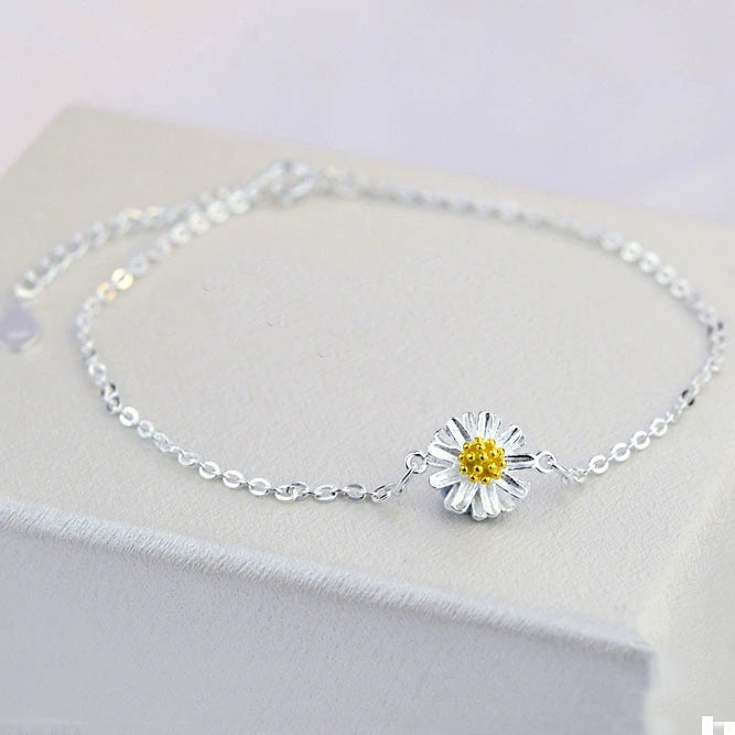 925 Silver Flower Anklet