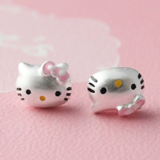 925 Sterling Silver Hello Kitty Stud Earrings