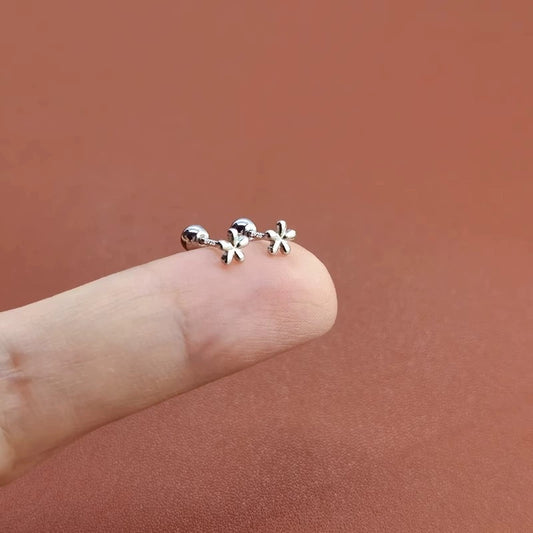 925 Sterling Silver Ear Bone Stud Earrings