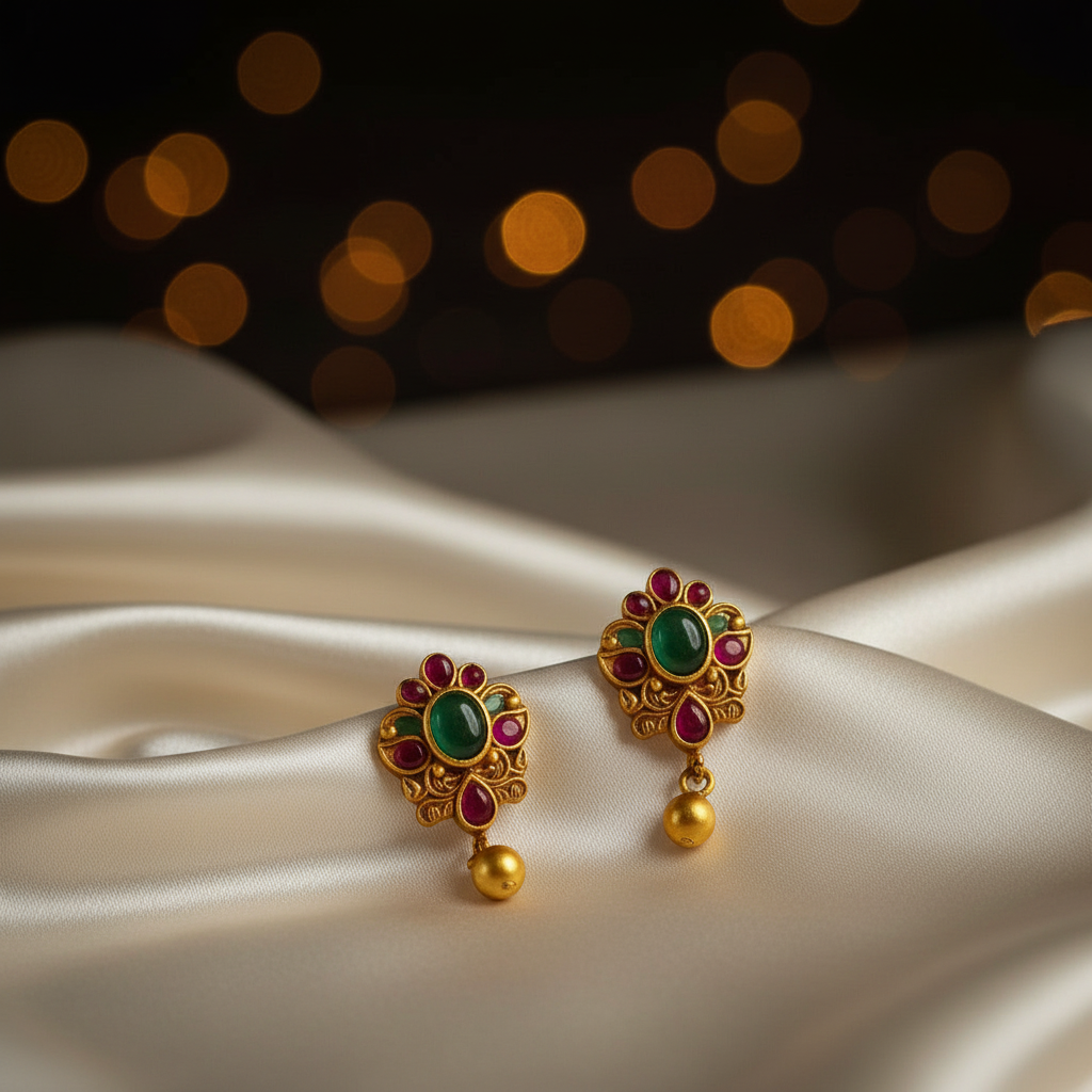 925 Silver  Advika Earrings