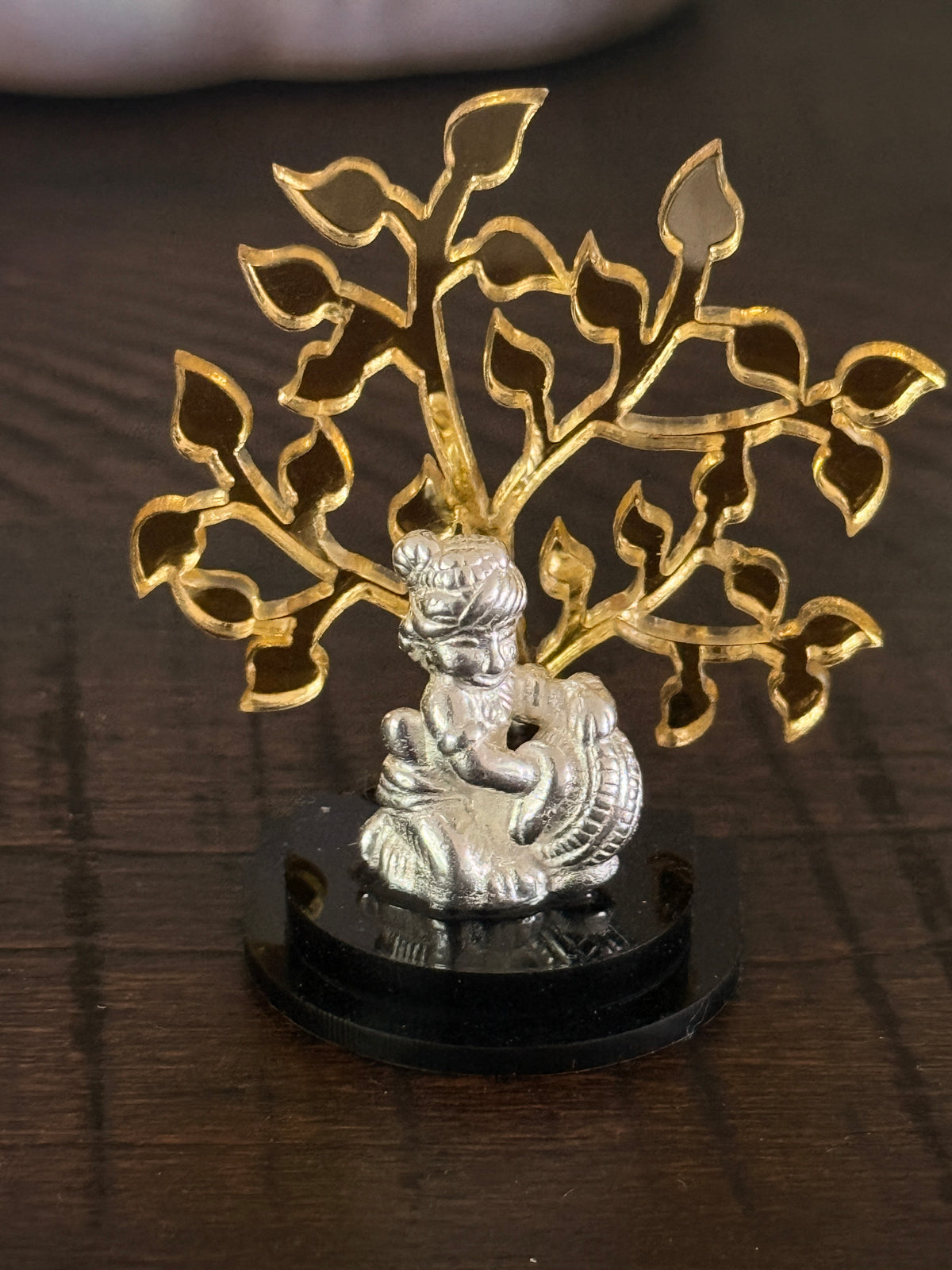 925 Silver Acrylic Tree Bal Krishna Idol