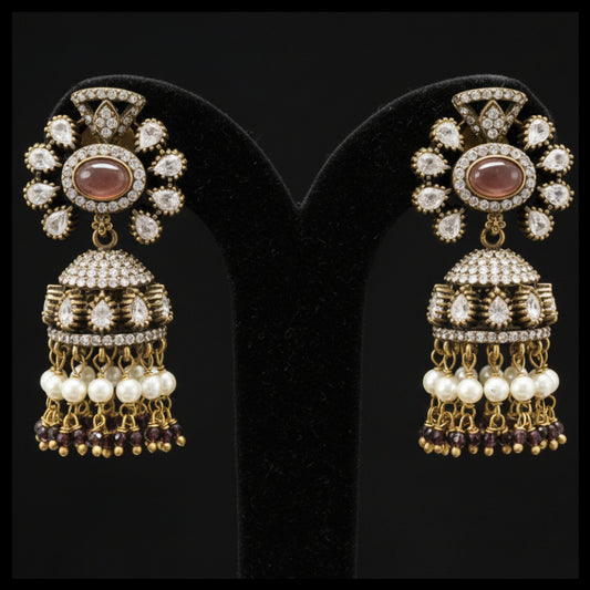 Menaka Victorian Jumkha Earrings