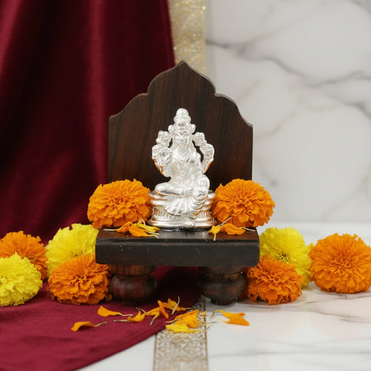925 Silver Lakshmi in Rosewood Aasan