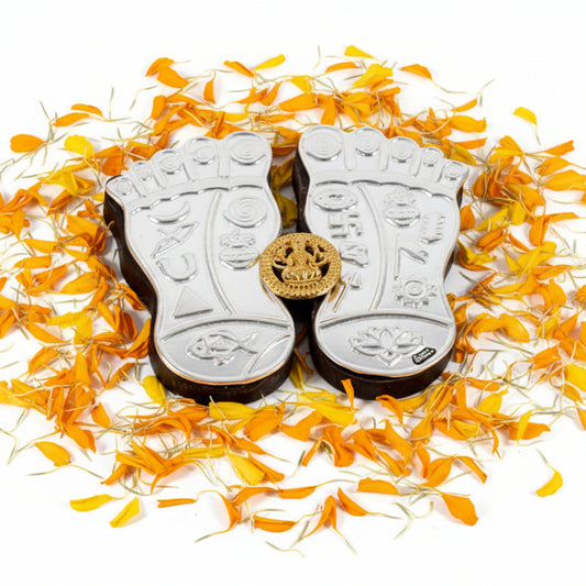 925 Silver Rose Wood Lakshmi Padhuk