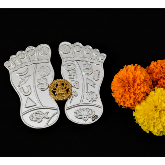 925 Silver Rose Wood Lakshmi Padhuk