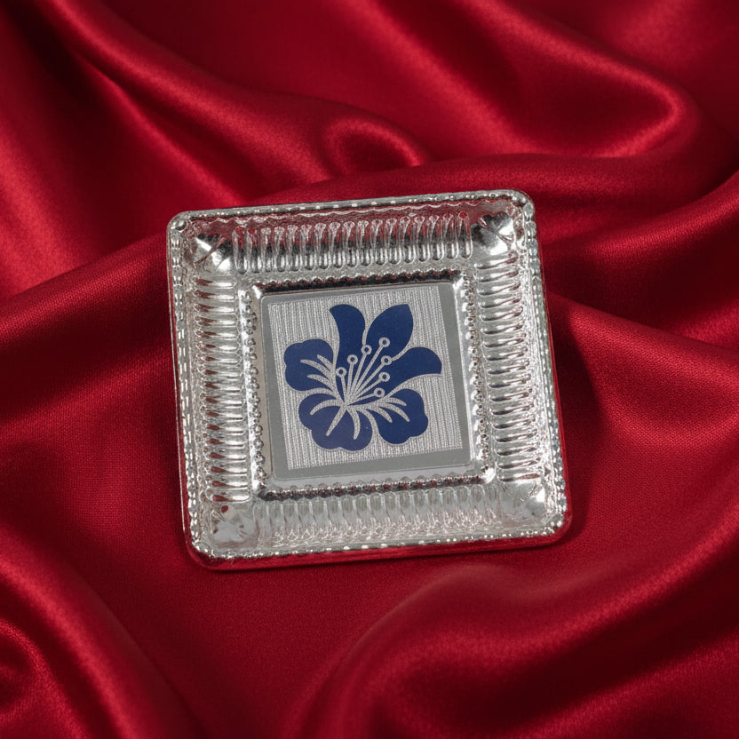 Square Silver Plate 3 Inches