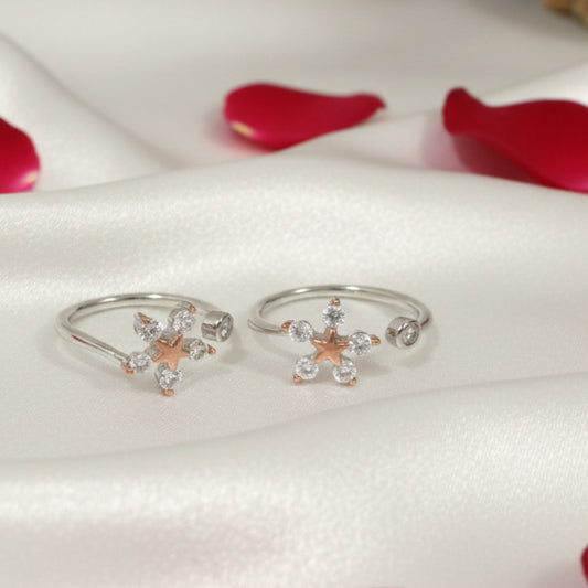 925 Antique Silver Hamsha Toe rings